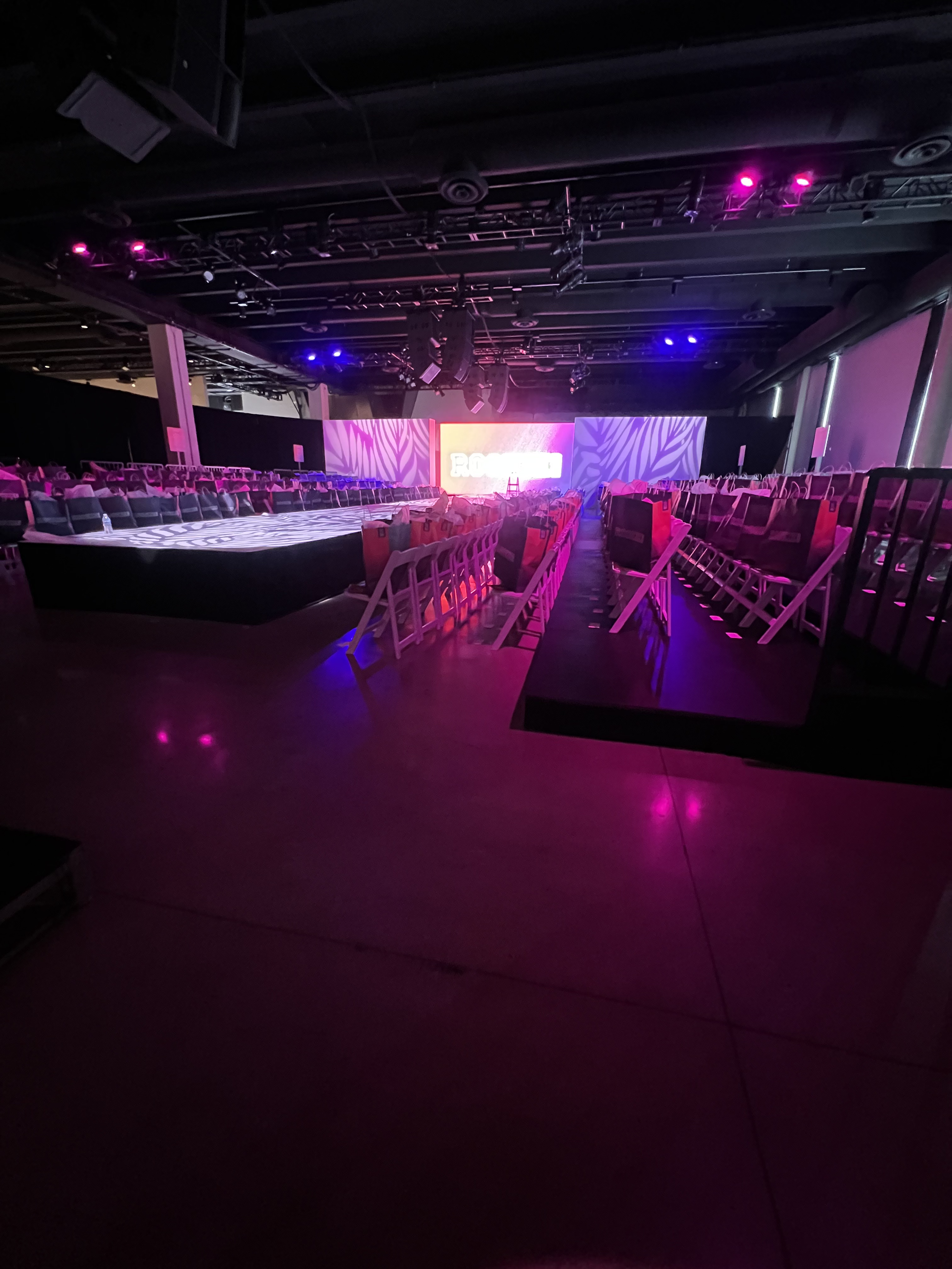 The Rookie Fashion Show — Runway and fashion lighting.